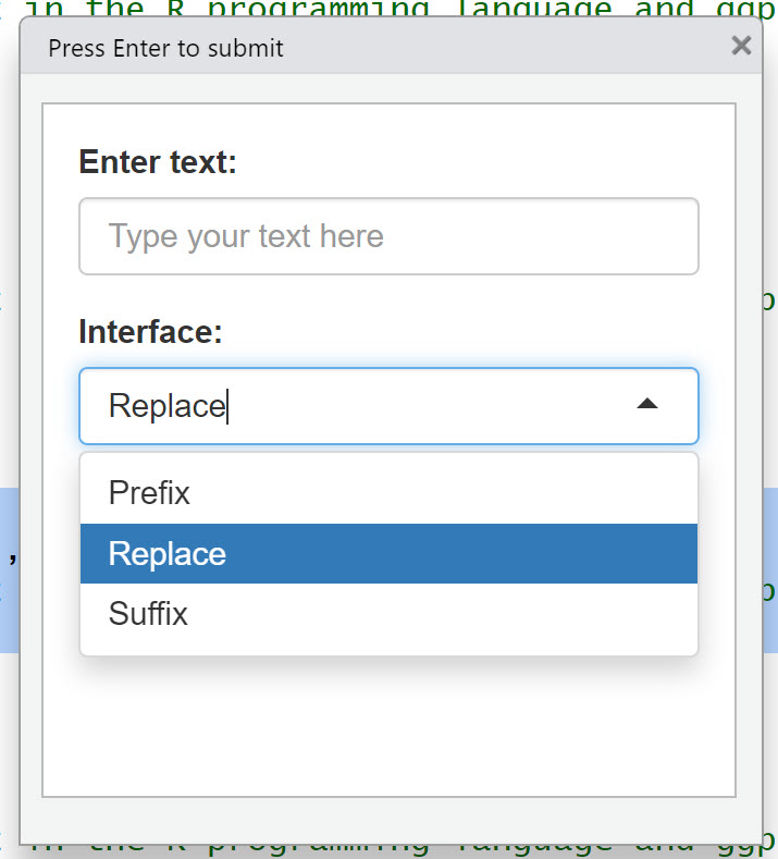ganderโs interface asks if you want to replace selected code or put its suggestions either before or after.