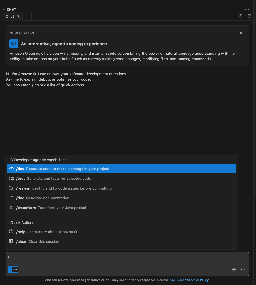 Amazon Q Developer agents