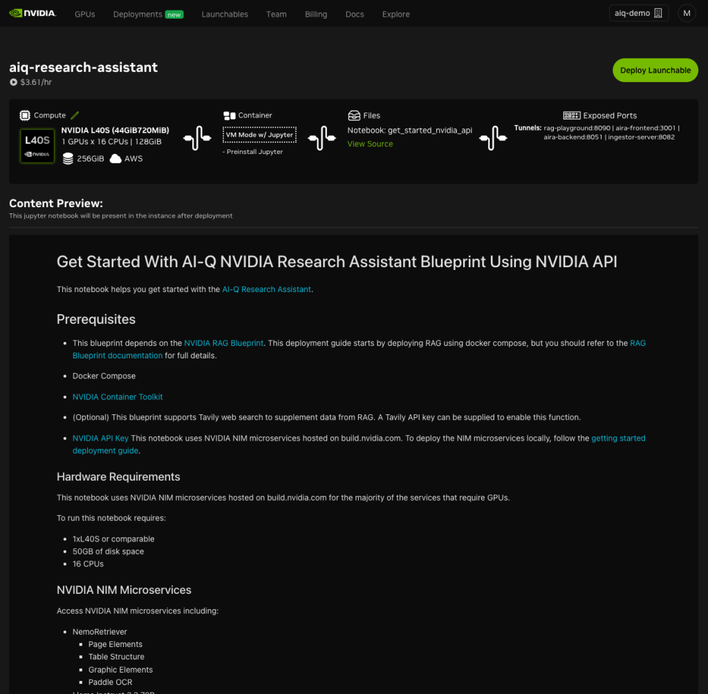 Nvidia NeMo Retriever AI-Q Blueprint 07