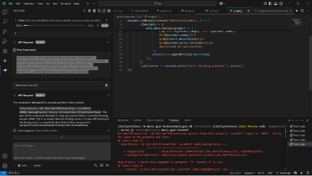 Screenshot of the Roo Code GUI.
